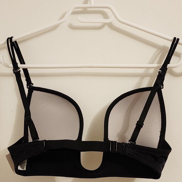 Super U Plunge Push up Bra Black Size 34B b21 - Picture 4 of 8
